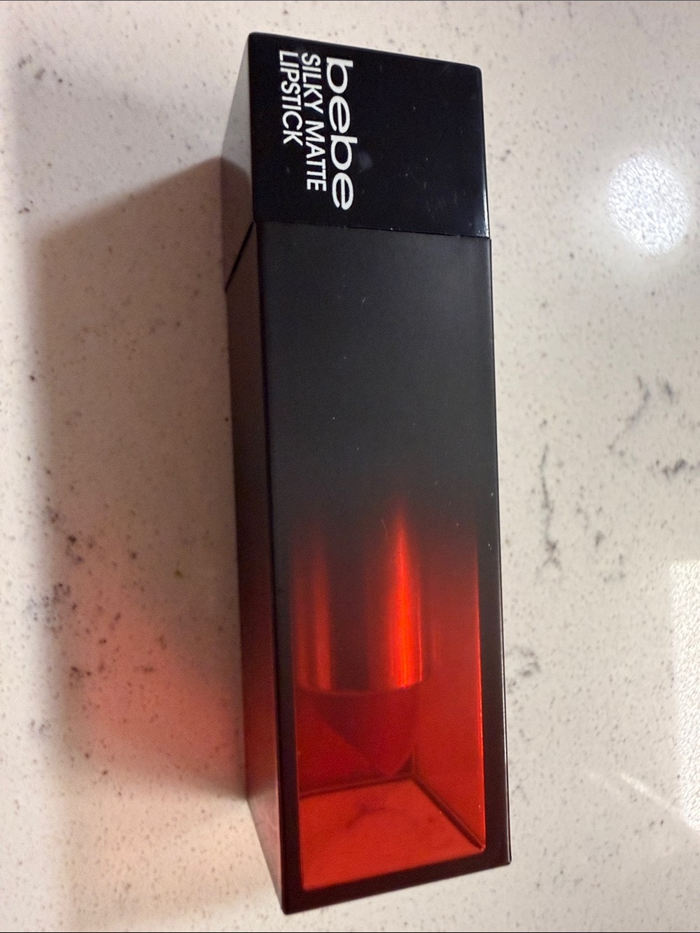 bebe Matte Lipstick with Red Accent and Black Case Red
